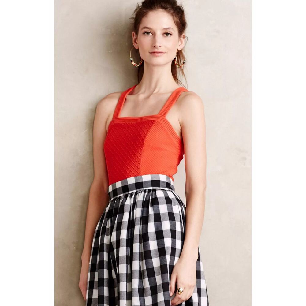 Anthropologie Gavi‎ Halter Tank Top by Deletta – Red, Size Small